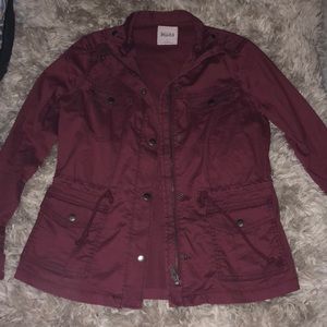 Womens Burgundy Trench Coat